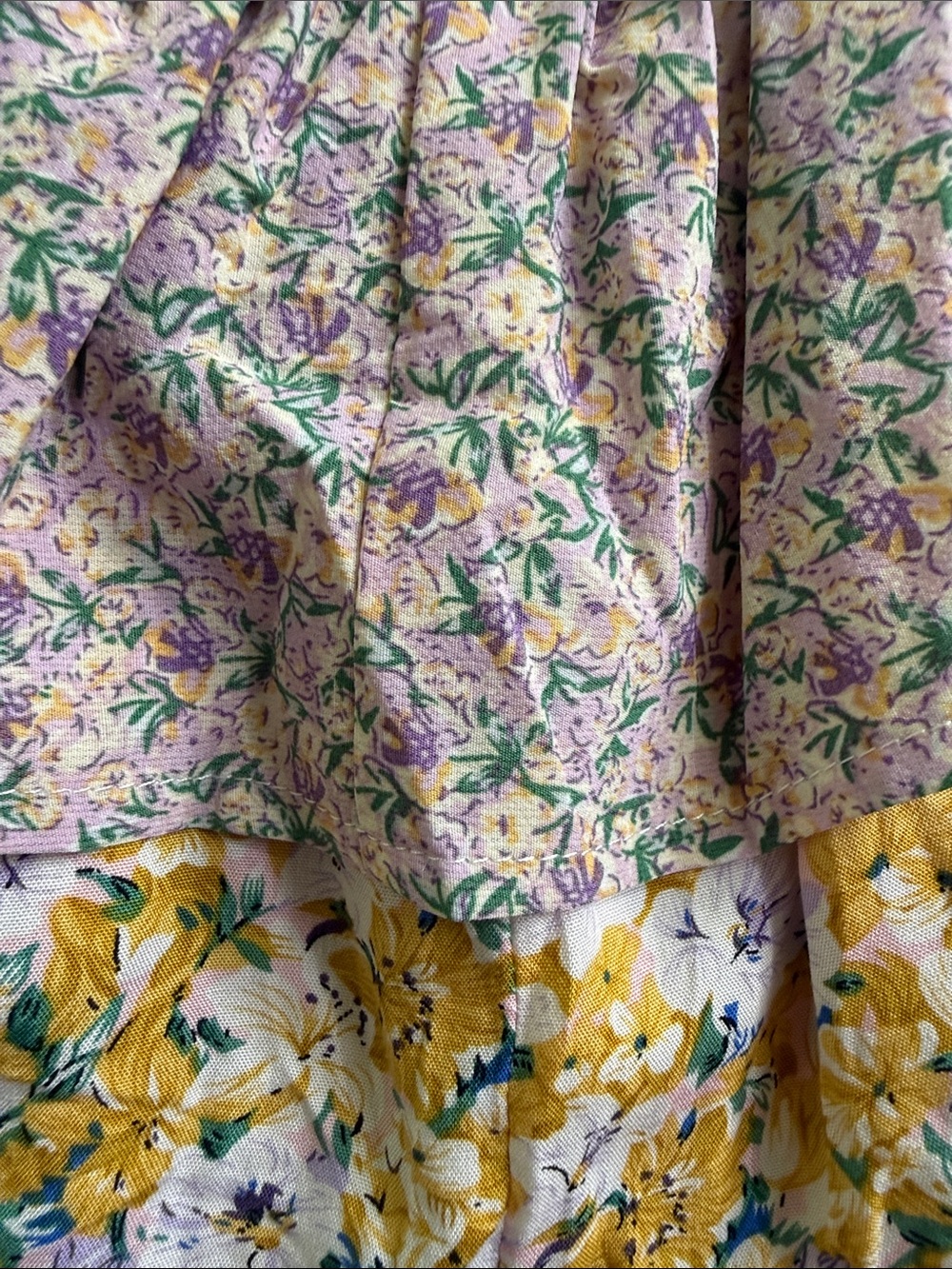 GiGiO Floral Smocked Ruffle Maxi Dress Cottagecore Boho Small - Picture 13 of 16